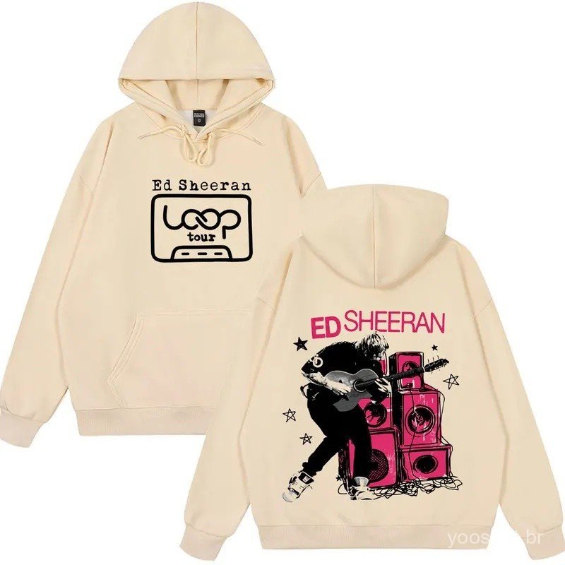 Ed Sheeran Loop Tour 2026 Vintage Print Hoodie Men Women Fashion Pullover Long-sleeved Loose Casual Oversized Sweatshirt