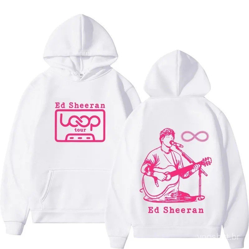 Singer Ed Sheeran Loop Tour 2026 Print Hoodie Men Women Fashion Clothing Sweatshirt Long-sleeved Loose Casual Pullover F