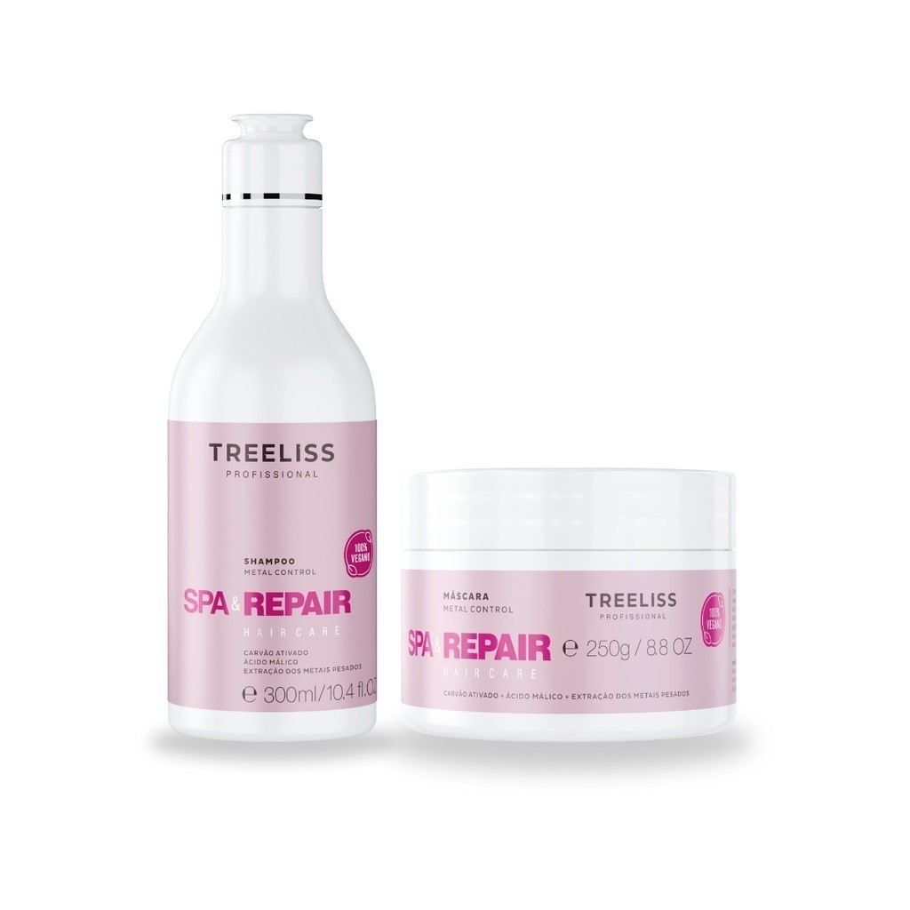 Kit Spa e Repair Hair Care Metal  Control Ativado  Treliss
