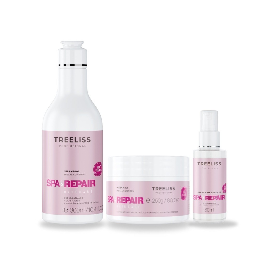 Kit Spa e Repair Hair Care Metal  Control Ativado  Treliss