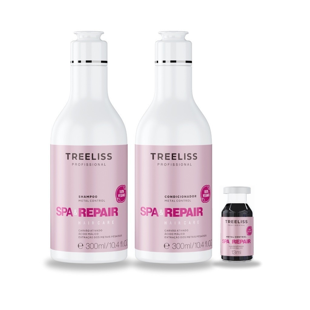 Kit Spa e Repair Hair Care Metal  Control Ativado  Treliss