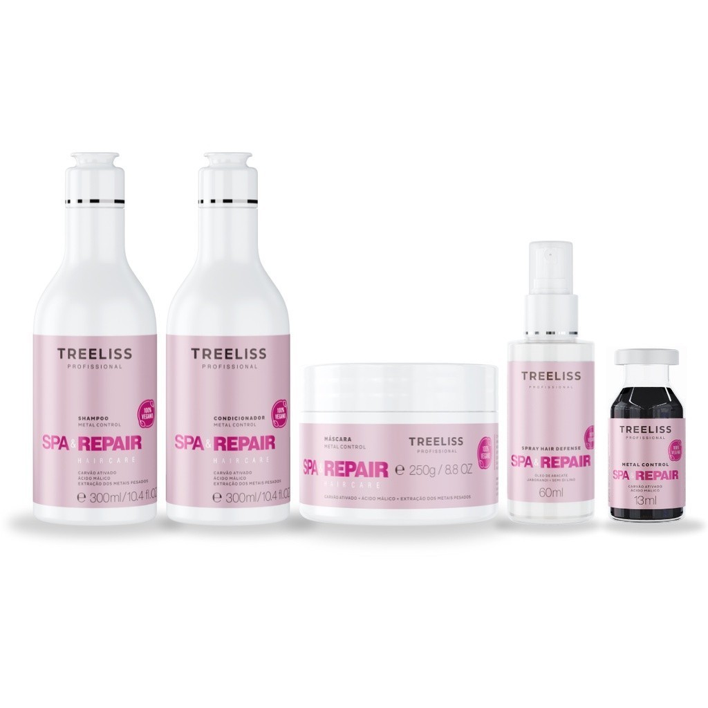 Kit Spa e Repair Hair Care Metal  Control Ativado  Treliss