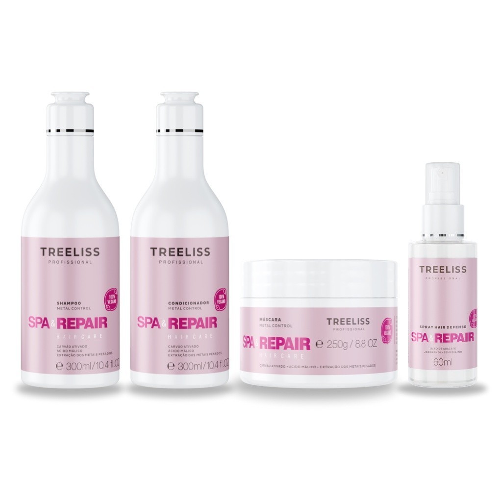 Kit Spa e Repair Hair Care Metal  Control Ativado  Treliss