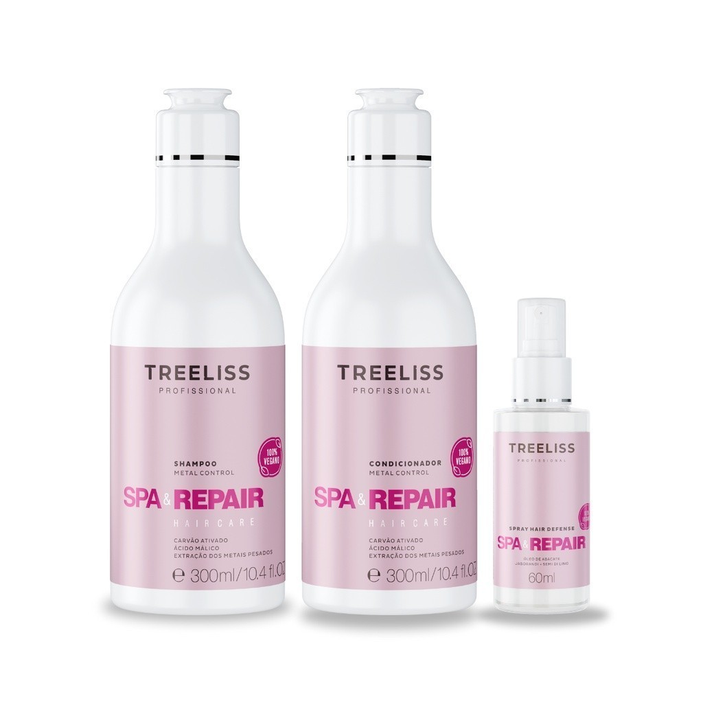 Kit Spa e Repair Hair Care Metal  Control Ativado  Treliss