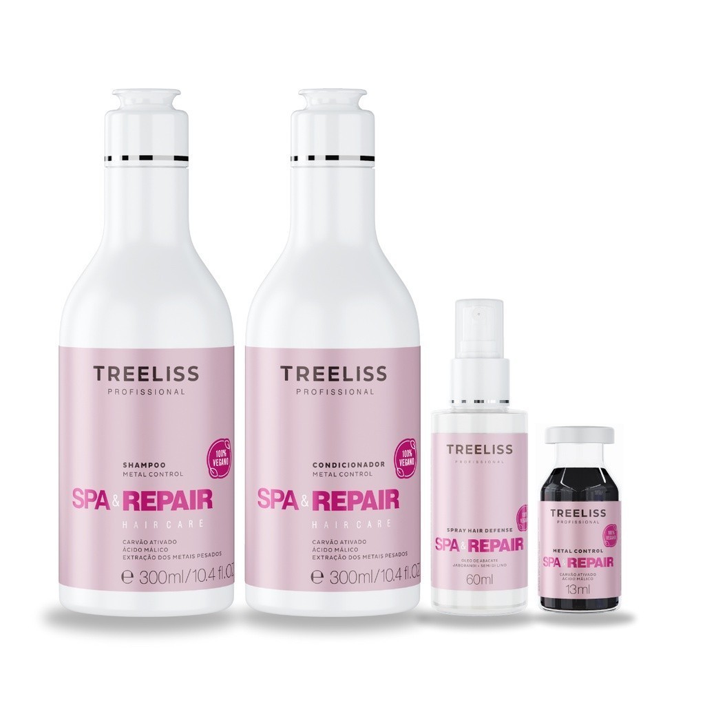 Kit Spa e Repair Hair Care Metal  Control Ativado  Treliss