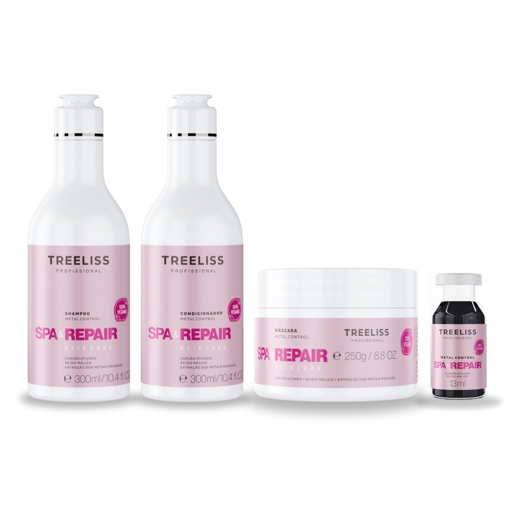 Kit Spa e Repair Hair Care Metal  Control Ativado  Treliss
