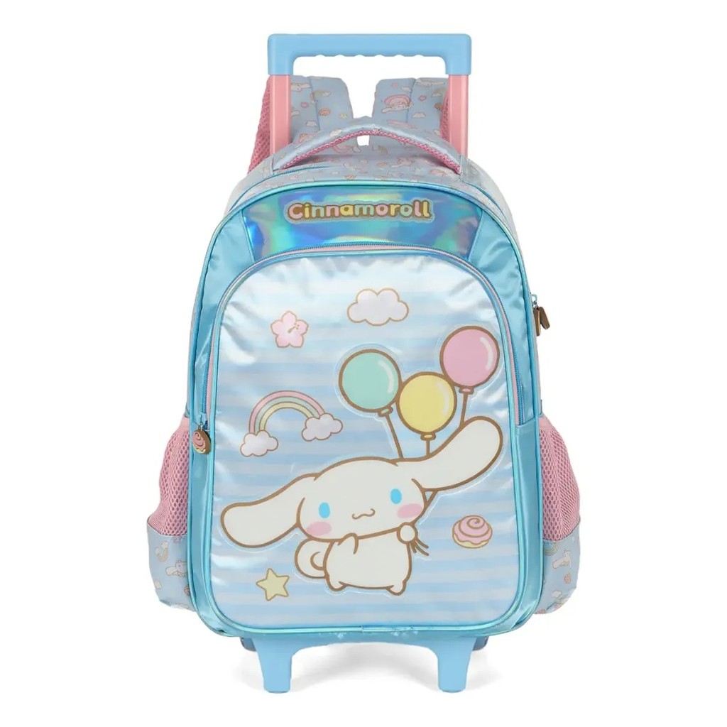 Lançamento Mochila de Rodinhas Infantil para meninas Cinnamoroll Azul