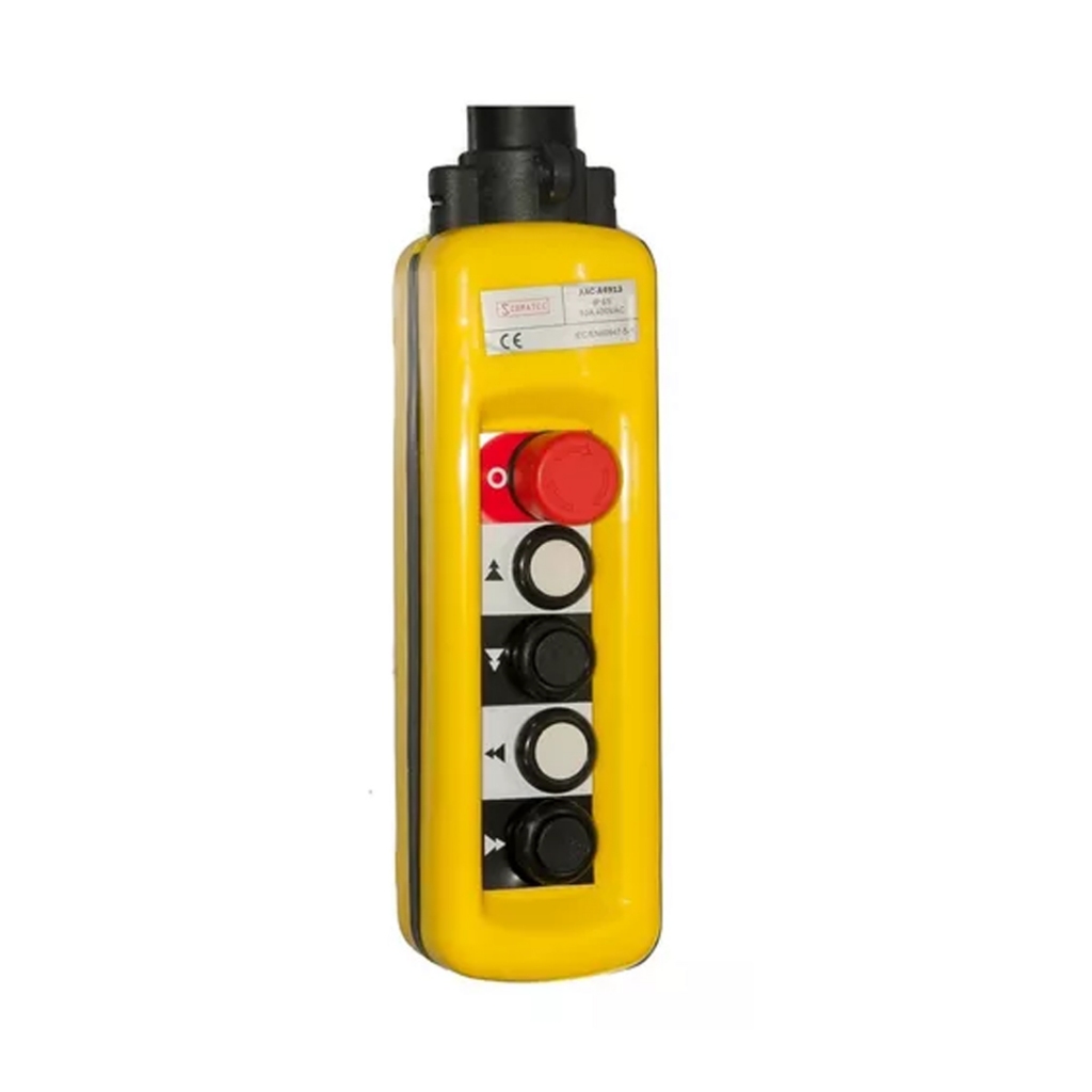 Botoeira Industrial XAC A4913 4 Botões 1 Emergência 2 Velocidades Sibratec