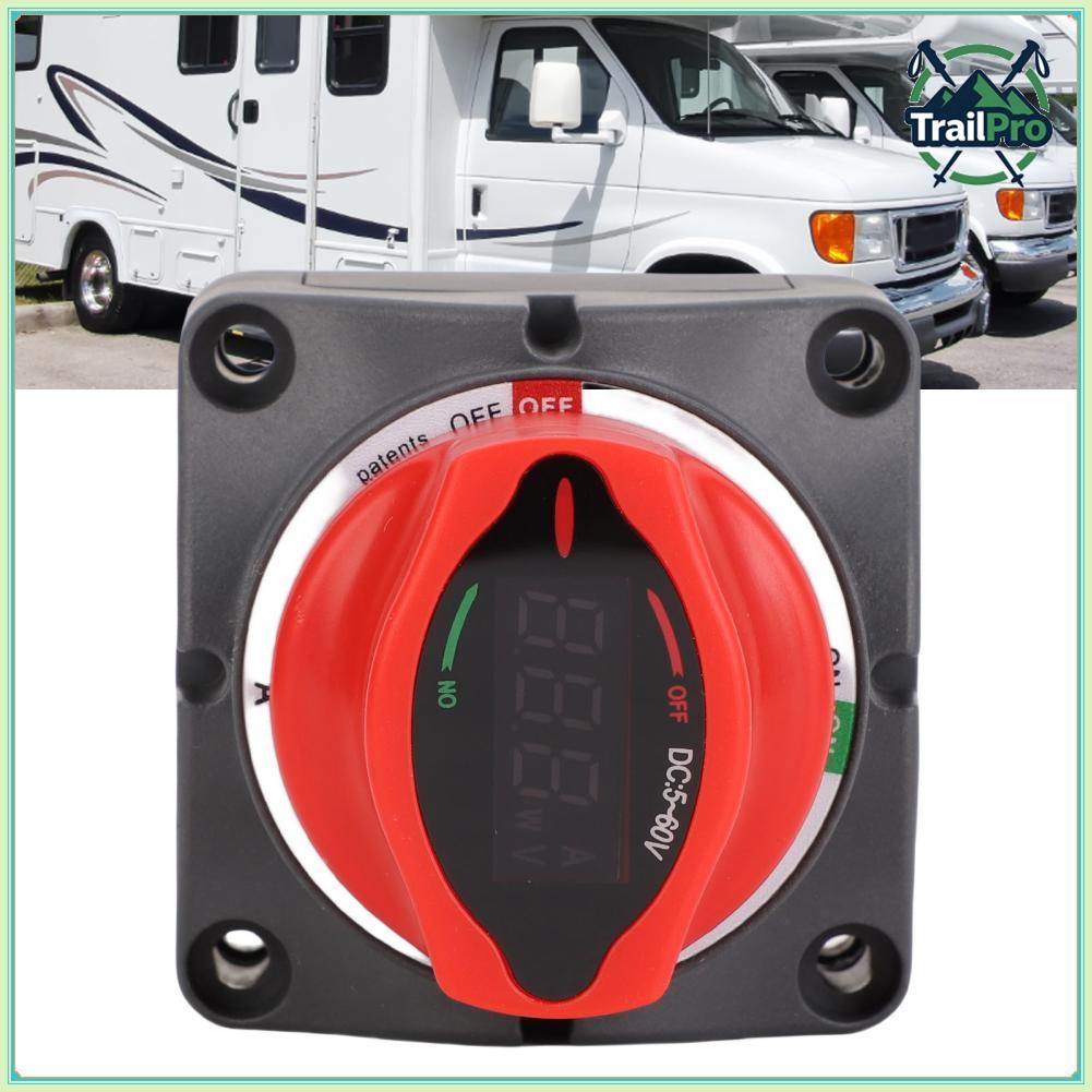 TrailPro Interruptor de desconexão da bateria WALFRONT Display digital de tensão 200A DC5-60V Power Cut Master para