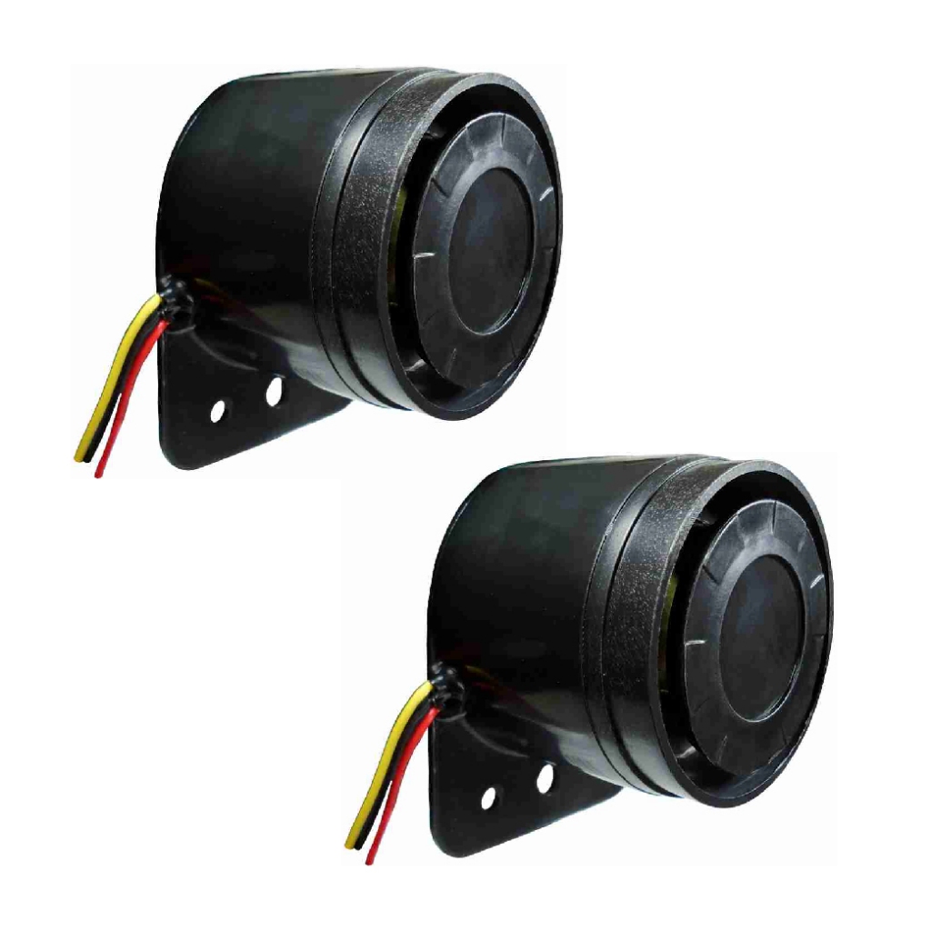 Kit 2 Sirene De Ré Dni4127 12v 24v Prova De Água Mini Bivolt