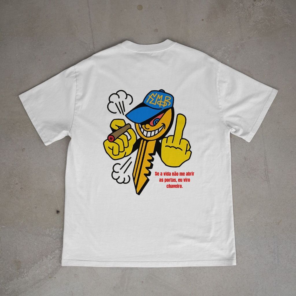 Camiseta Básica Unissex Algodão 30.1 Premium Chaveiro