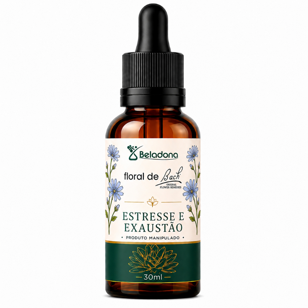Floral de Bach Estresse e Exaustão 30ml | Gotas | Olive Elm White Chestnut Hornbeam