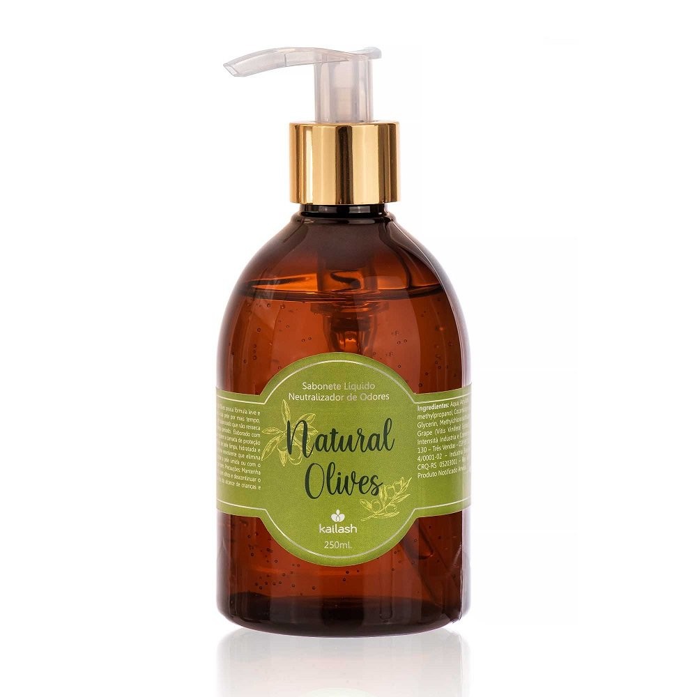 SABONETE LÍQUIDO NEUTRALIZADOR DE ODORES NATURAL OLIVES 250ML - KAILASH