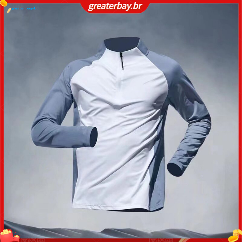 Color-blocking design stand-up collar zipper neckline for more flexibility
