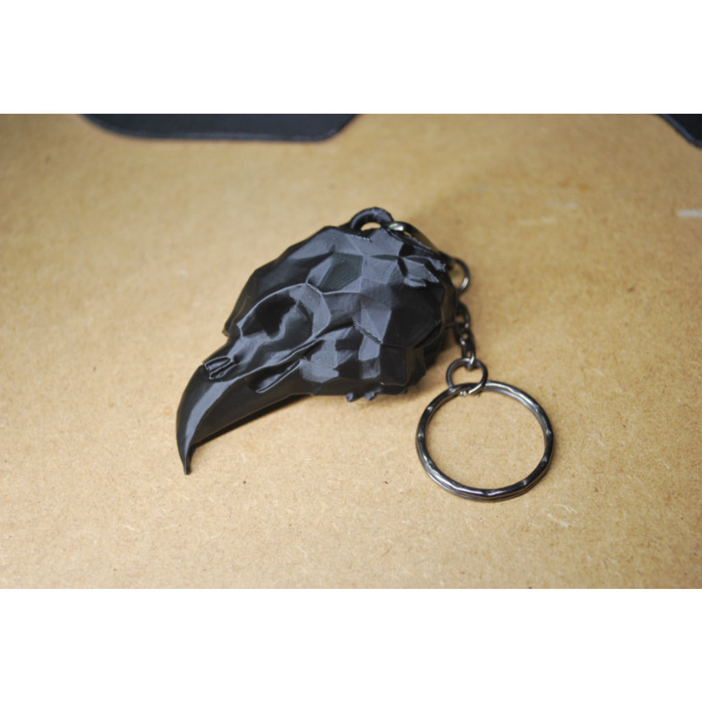 Kit 2 Chaveiro Corvo Poligonal - Impressão 3D