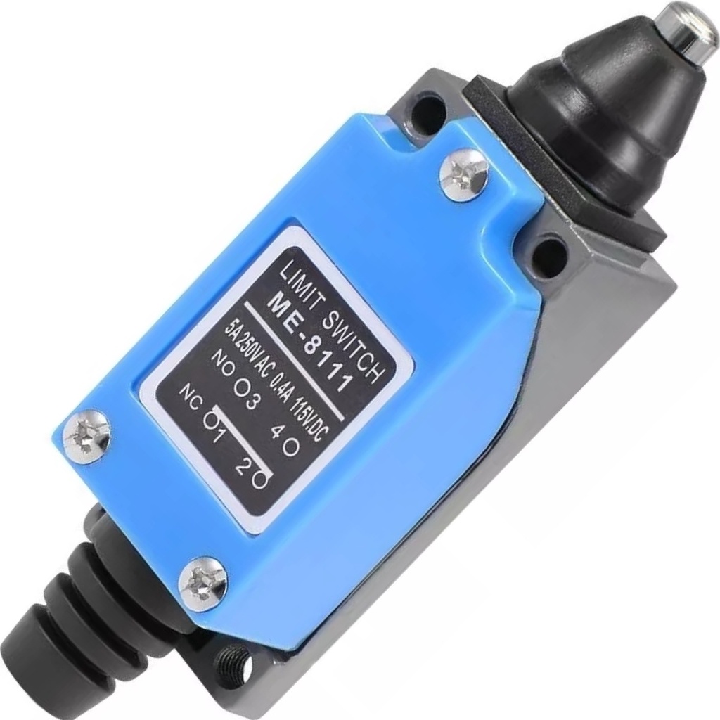 Interruptor Chave Fim De Curso Me-8111 Pistão Ponteira Metal Push Button Na + Nf