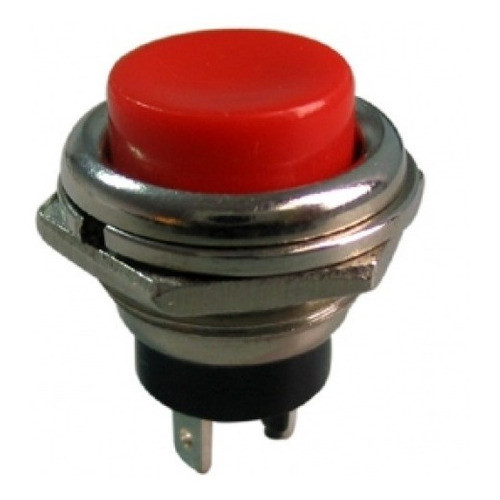 Chave Push Button Pbs-26b   Ds-212 Metal Vermelha Vermelha