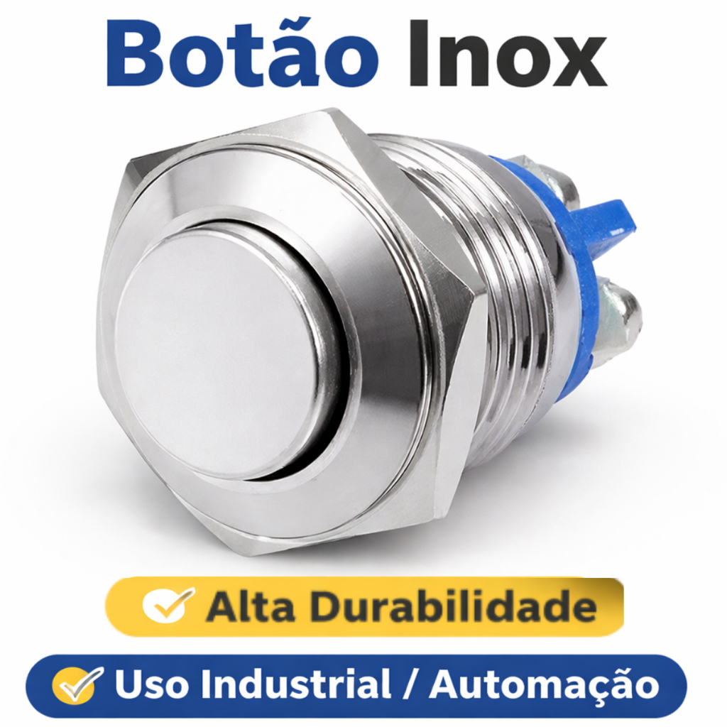 Botões LIGA E DESLIGA Inox Com Ou Sem Led