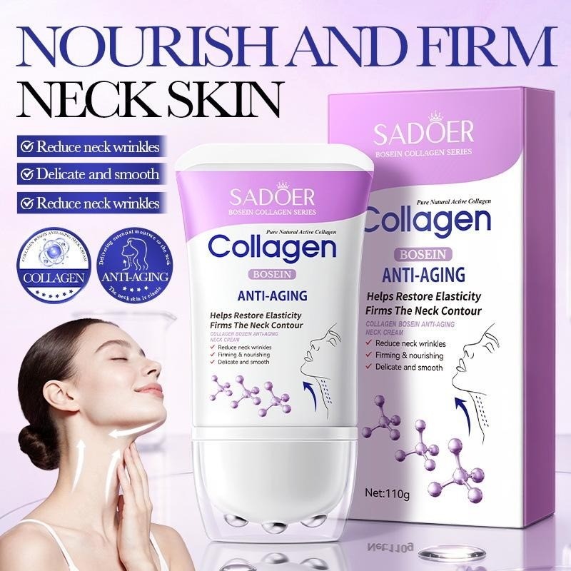 Roller Massage Neck Cream-SADOER Creme Reafirmante E Lifting Para Pescoço-Cuidados Com A Pele Do Loção Hidratante Suprim