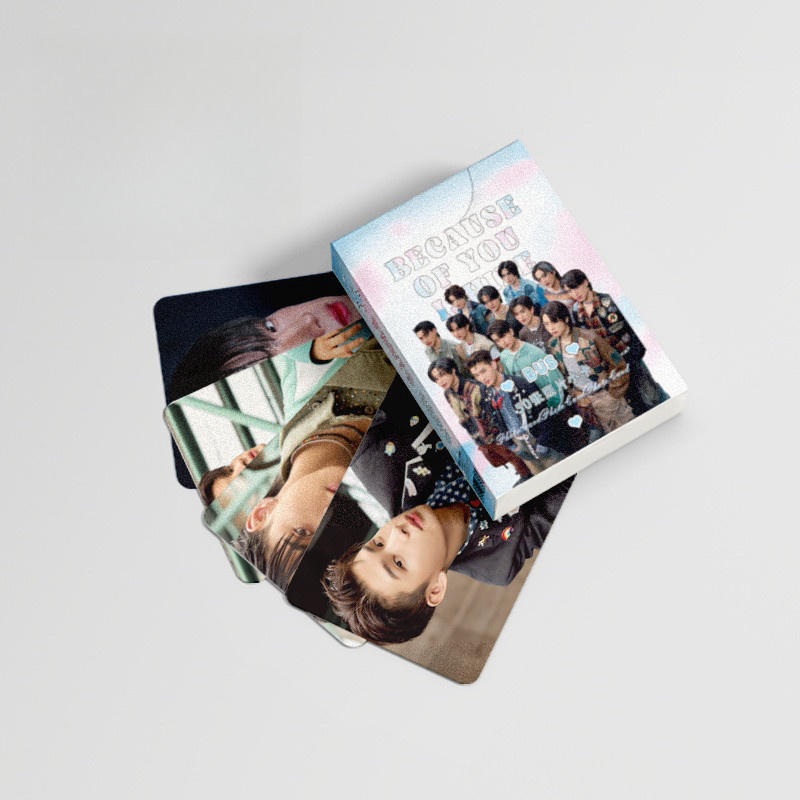 30-92pcs BUS Photocards Because of You I Shine Laser Hologram Lomo Card marckri scopper AA phutatchai khunpol heart peemwasu alan nex thai jung jinwook Sticker Holographic Postcard