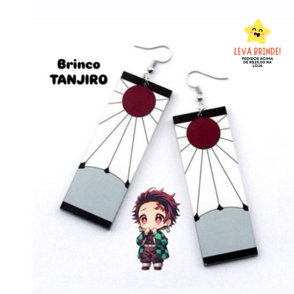 Brinco tanjiro anime cosplay