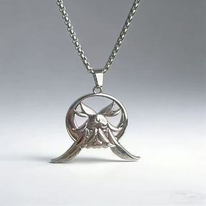 Kutal·Fatuai·Habiningger·Columbina·Moon Spirit Pendant Necklace Anime cosplay props Silver Jewelry Gifts for fans