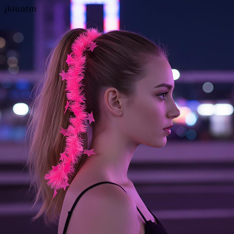 [jkiuatm] Pulseira Fluorescente Luminosa Divertida De Cinco Estrelas , 1/5 Peças , Pulseiras Brilhantes Para Cosplay , H
