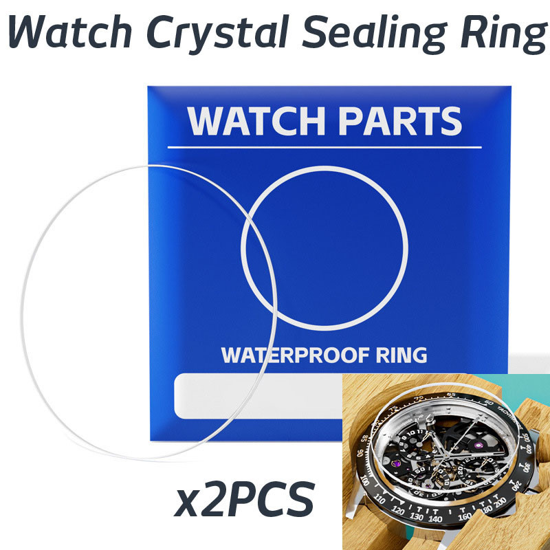2 Pçs Junta Branca 0.4mm De Espessura 18mm-40mm Diâmetro À Prova Dwaterproof Água I Anel O-Ring Se Encaixa Relógio Front
