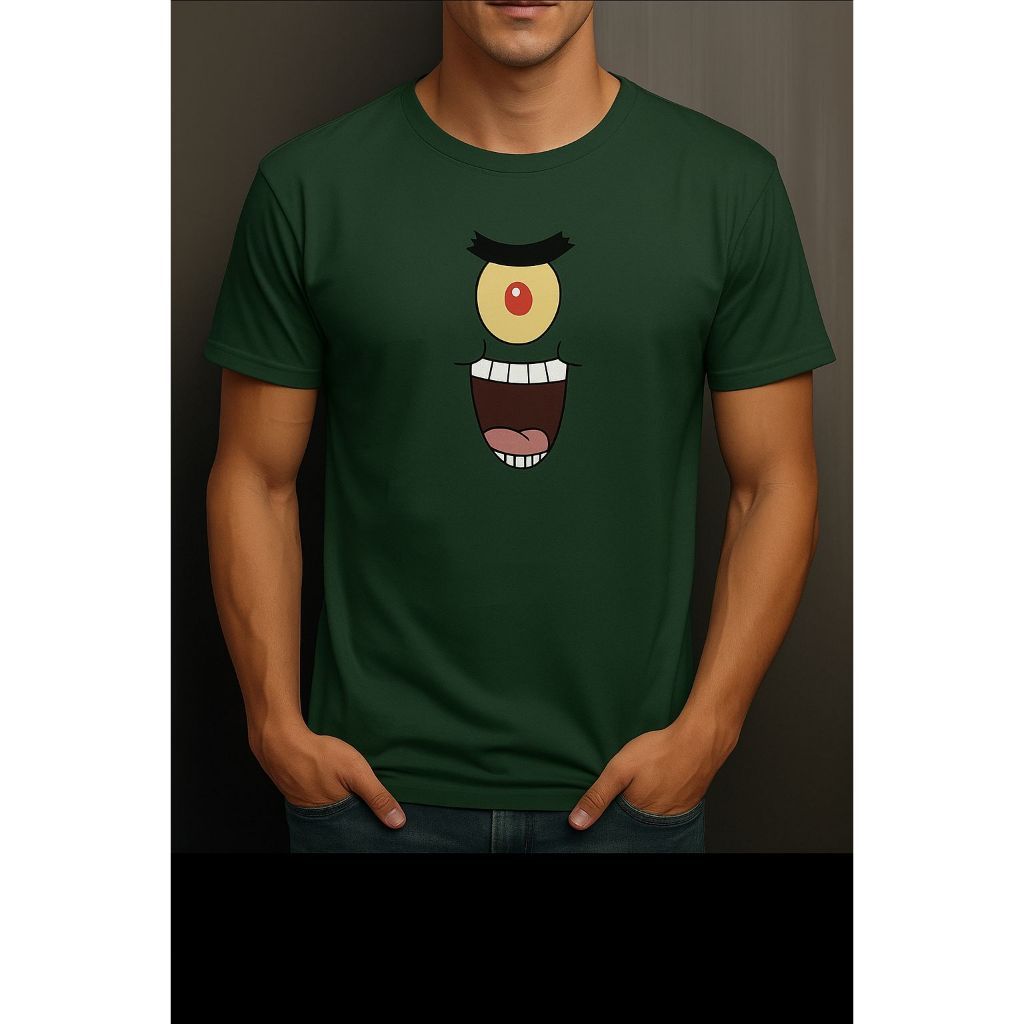 Camiseta Camisa Estampada Personagem Festa Bob Esponja  Plancton Promoção