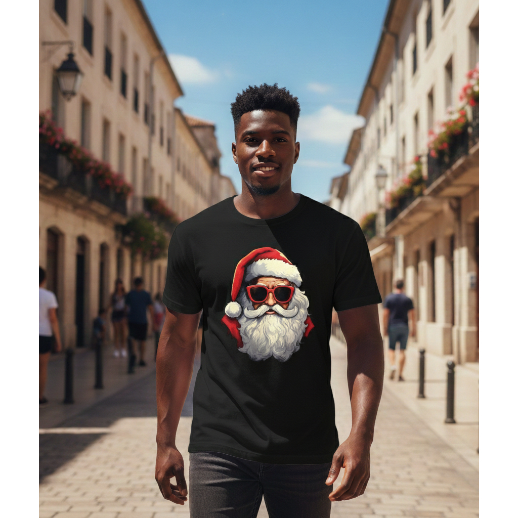 Camiseta Estampada Natal Papai Noel Blusa Festa Natalina Unissex Premium Top100% Algodão Plus Size