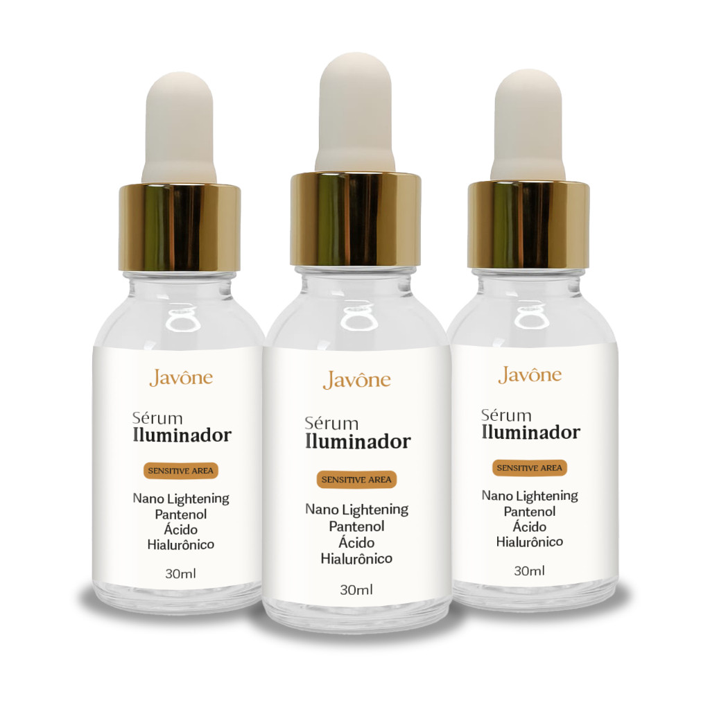 Kit 3 Séruns CLAREADOR  Íntimo Javône – Nano Lightening, Pantenol e Ácido Hialurônico |