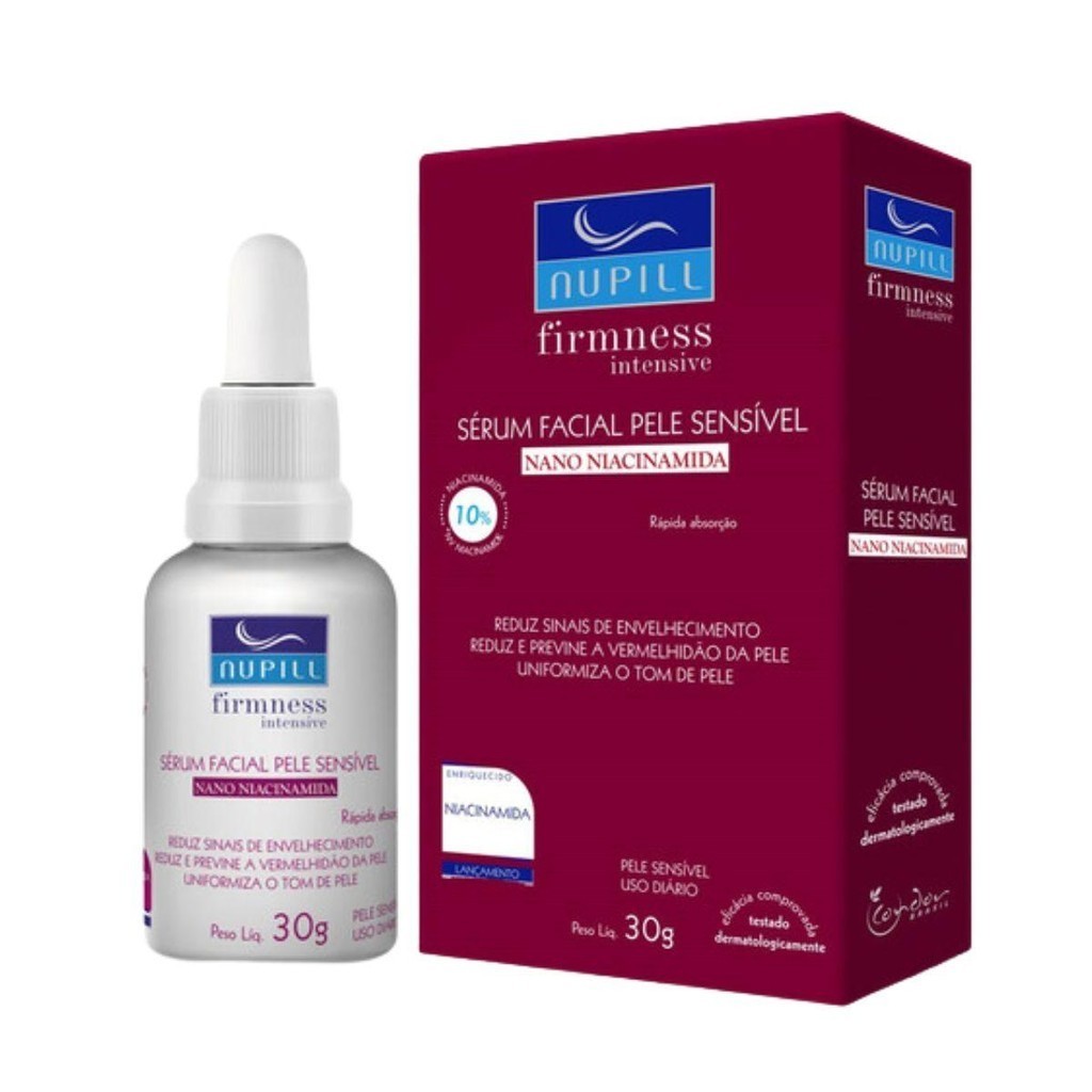 SÉRUM FACIAL PELE SENSÍVEL NUPILL FIRMNESS INTENSIVE NANO NIACINAMIDA 30G