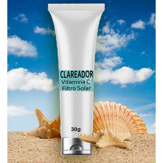 Vitamina C Nano Esferas Antioxidantes e - Creme Facial Clareador e Anti Manchas - 30g