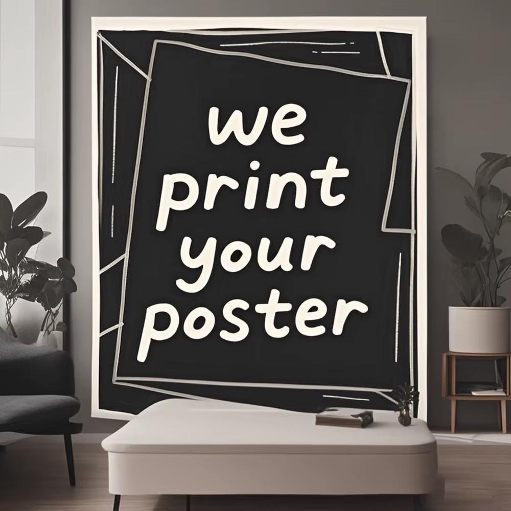 Quadro decorativo tipografia criativa poster design clean (1 peça)