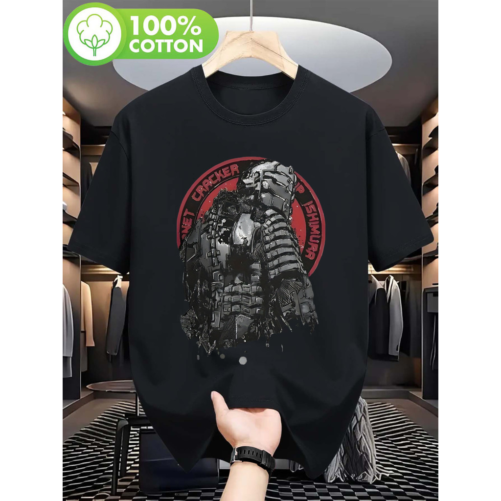 Camiseta T-shirt 2026 Dead Space Isaac Clark Video Game Character Horror Design Estira Confortável Moderna Estilosa Casu