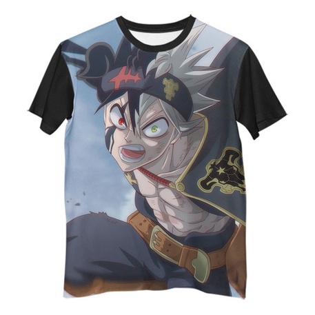 Br Camisa Camiseta Black Clover Asta Anime Character G1716