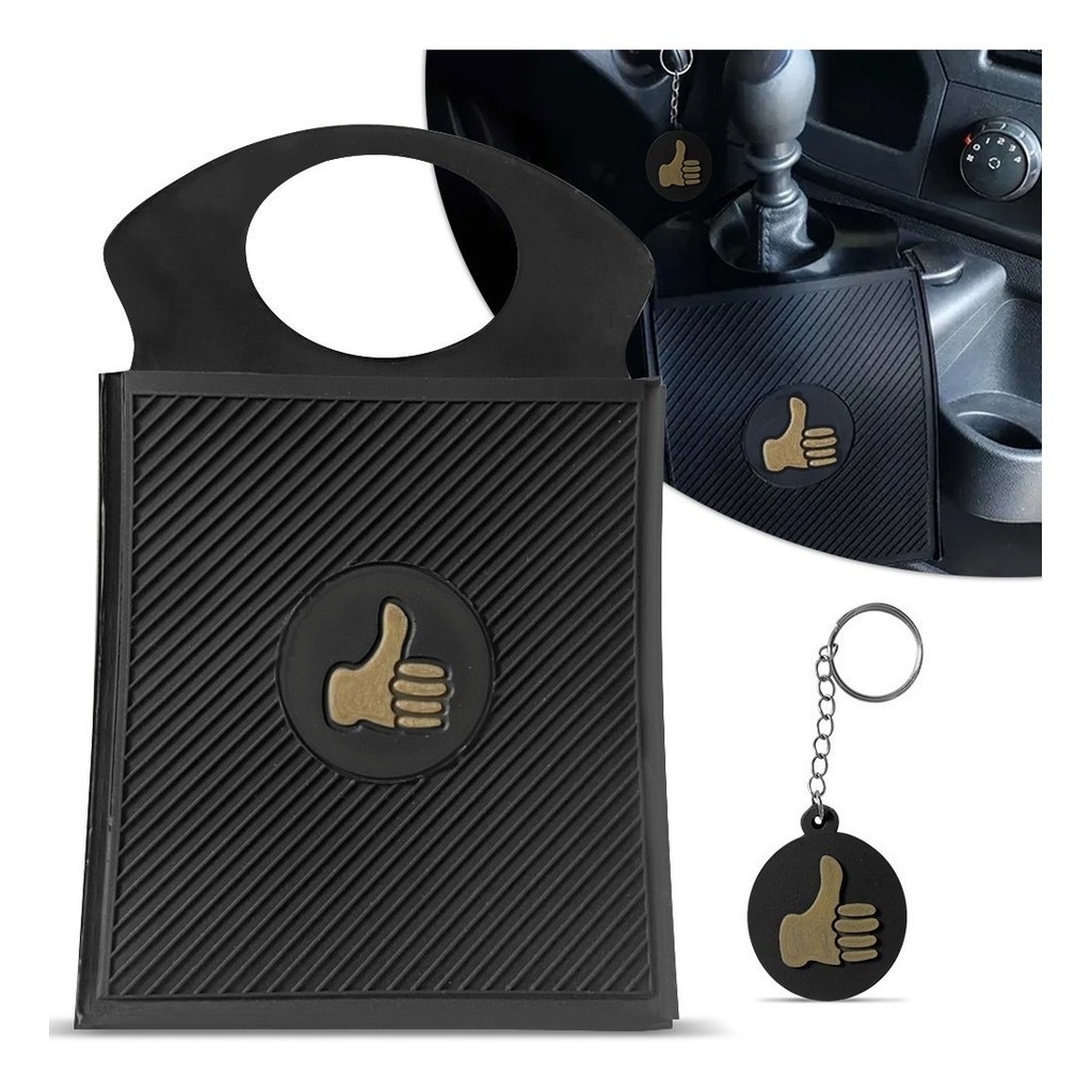 Kit Automotivo Porta Lixo Lixeirinha Lixinho Emoji Jóia Positivo + Chaveiro PVC