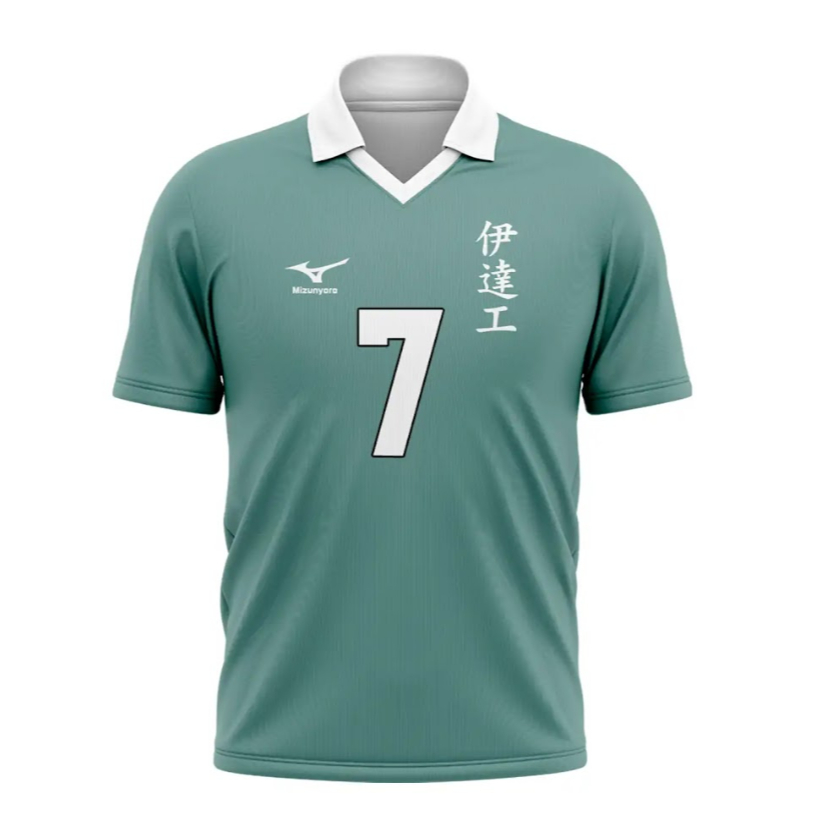 Camiseta Haikyuu Uniforme Datekou Mod 1 Cosplay Anime Dry Fit Masculina Feminina Unissex