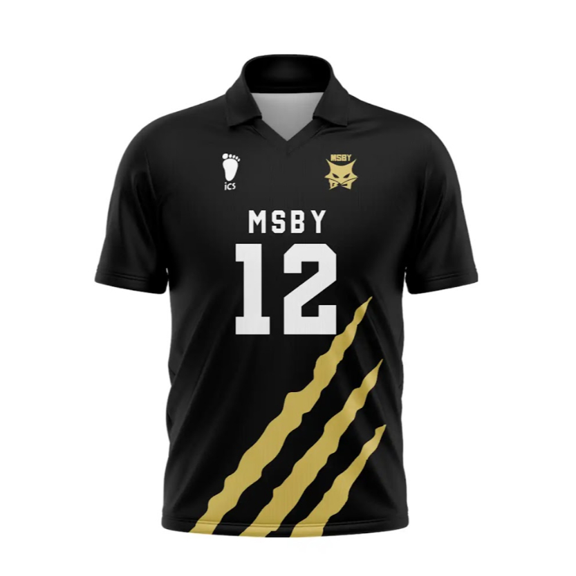 Camiseta Haikyuu Uniforme MSBY Black Jackal Mod 1 Cosplay Anime Dry Fit Masculina Feminina Unissex