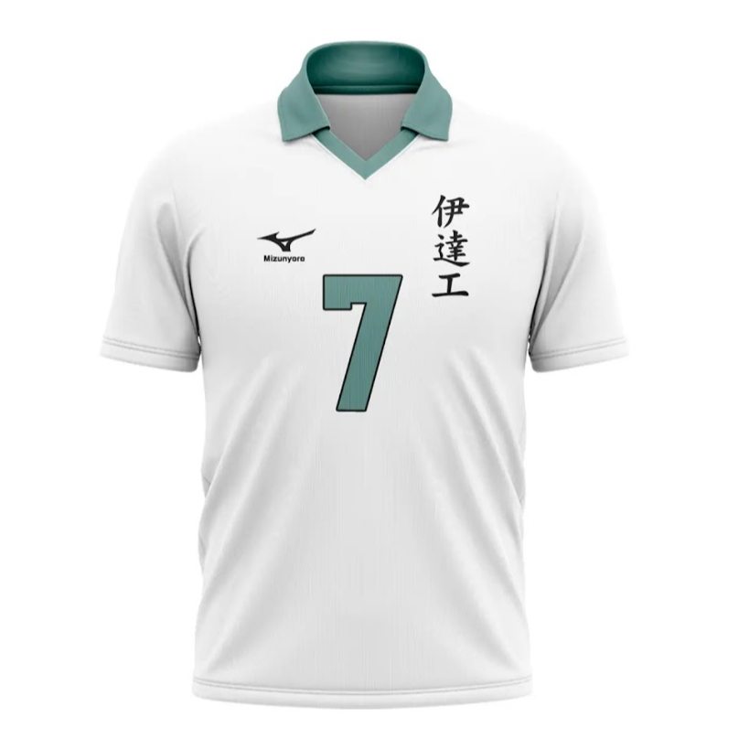Camiseta Haikyuu Uniforme Datekou Mod 2 Cosplay Anime Dry Fit Masculina Feminina Unissex