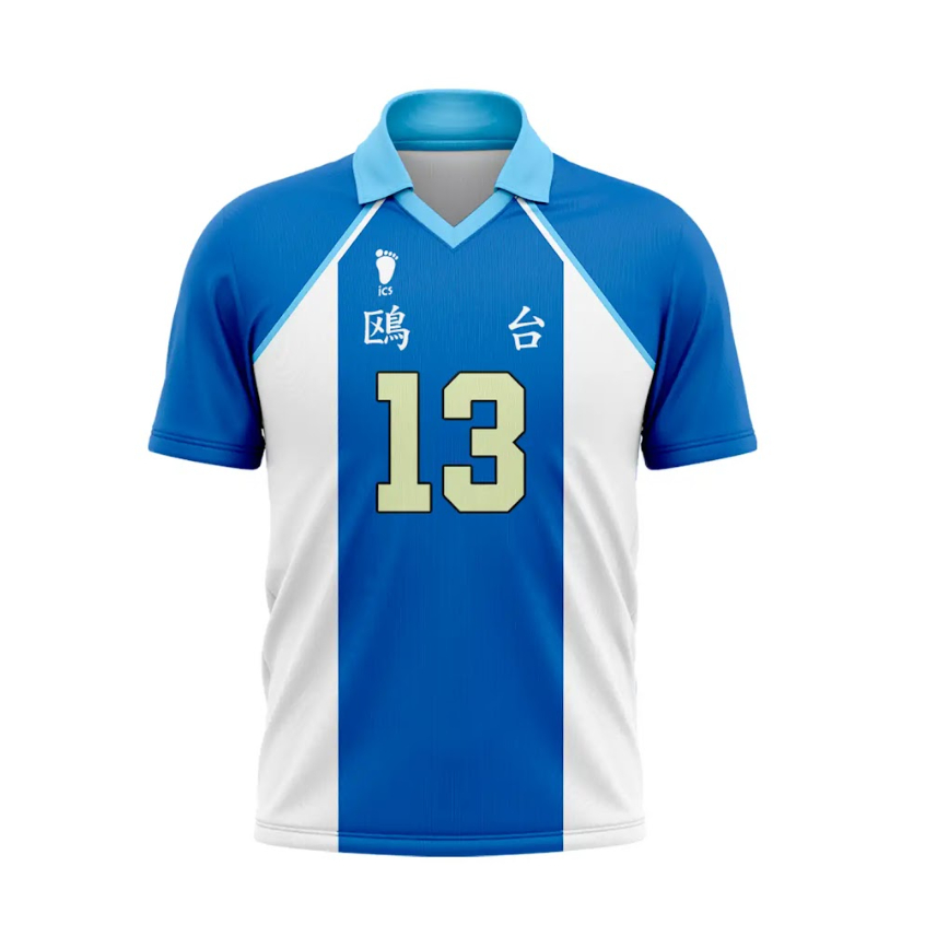 Camiseta Haikyuu Uniforme Kamomedai Mod 1 Cosplay Anime Dry Fit Masculina Feminina Unissex
