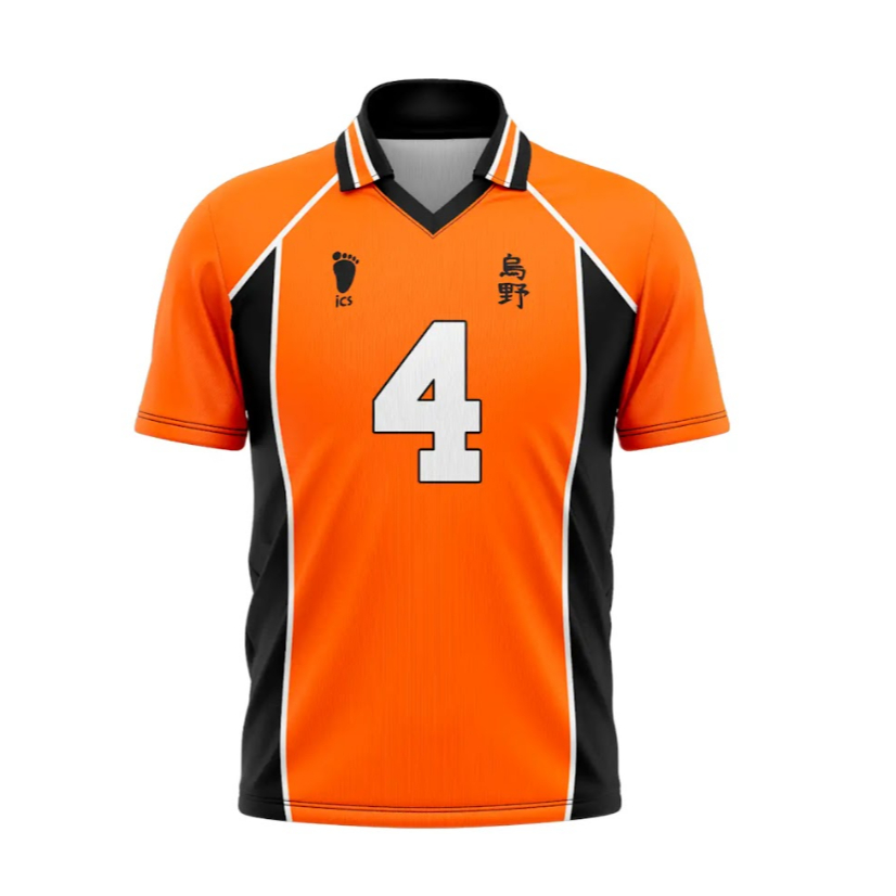 Camiseta Haikyuu Uniforme Karasuno Mod 2 Cosplay Anime Dry Fit Masculina Feminina Unissex