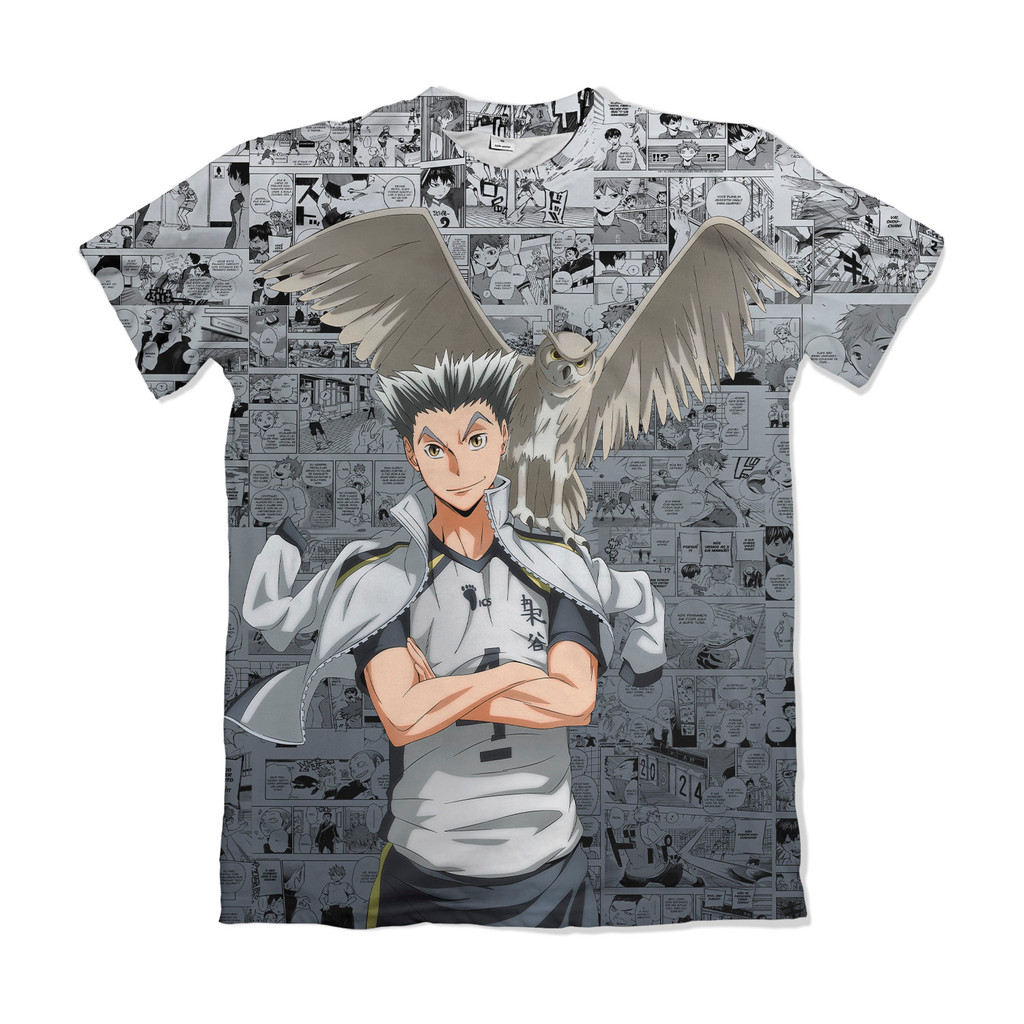 Camiseta Haikyuu Uniforme Bokuto Cosplay Anime Dry Fit Masculina Feminina Unissex