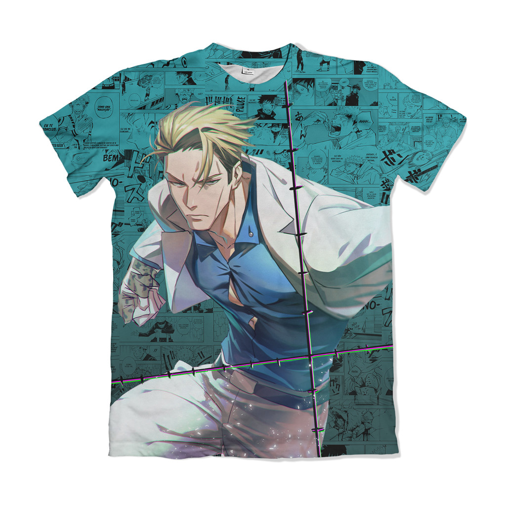 Camiseta Jujutsu Kaisen Nanami Azul Anime Dry Fit Masculina Feminina Unissex