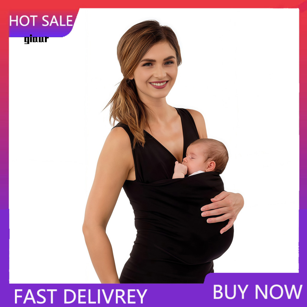 Breathable Tank Top Skin Nursing Shirt Baby Carrier Kangaroo for Mom – V Neck Infant Wrap Stretchy with Pocket Comfort
