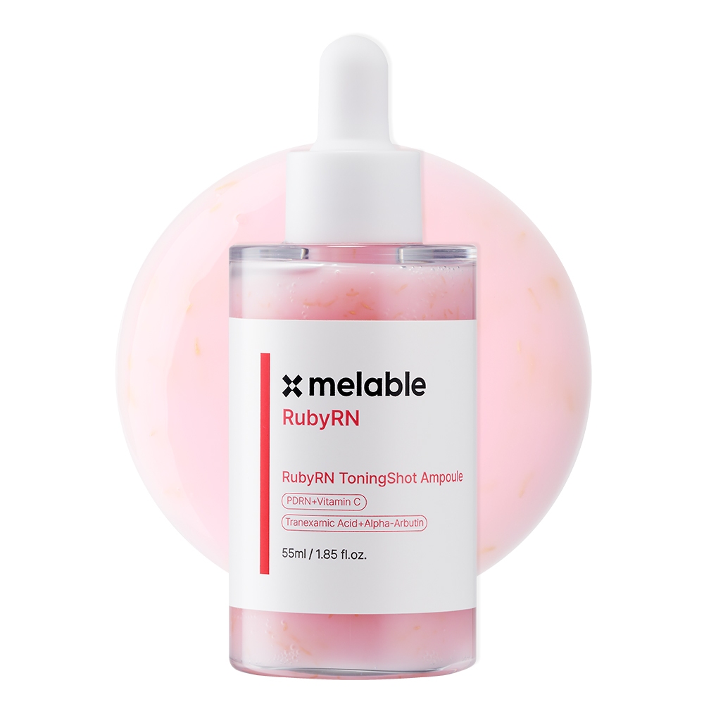 MERABLE RUBYRN Toning Shot PDRN Ampola 55ml Gold Thread Radiance Brightening Serum Para Tom De Pele Opaco E Irregular
