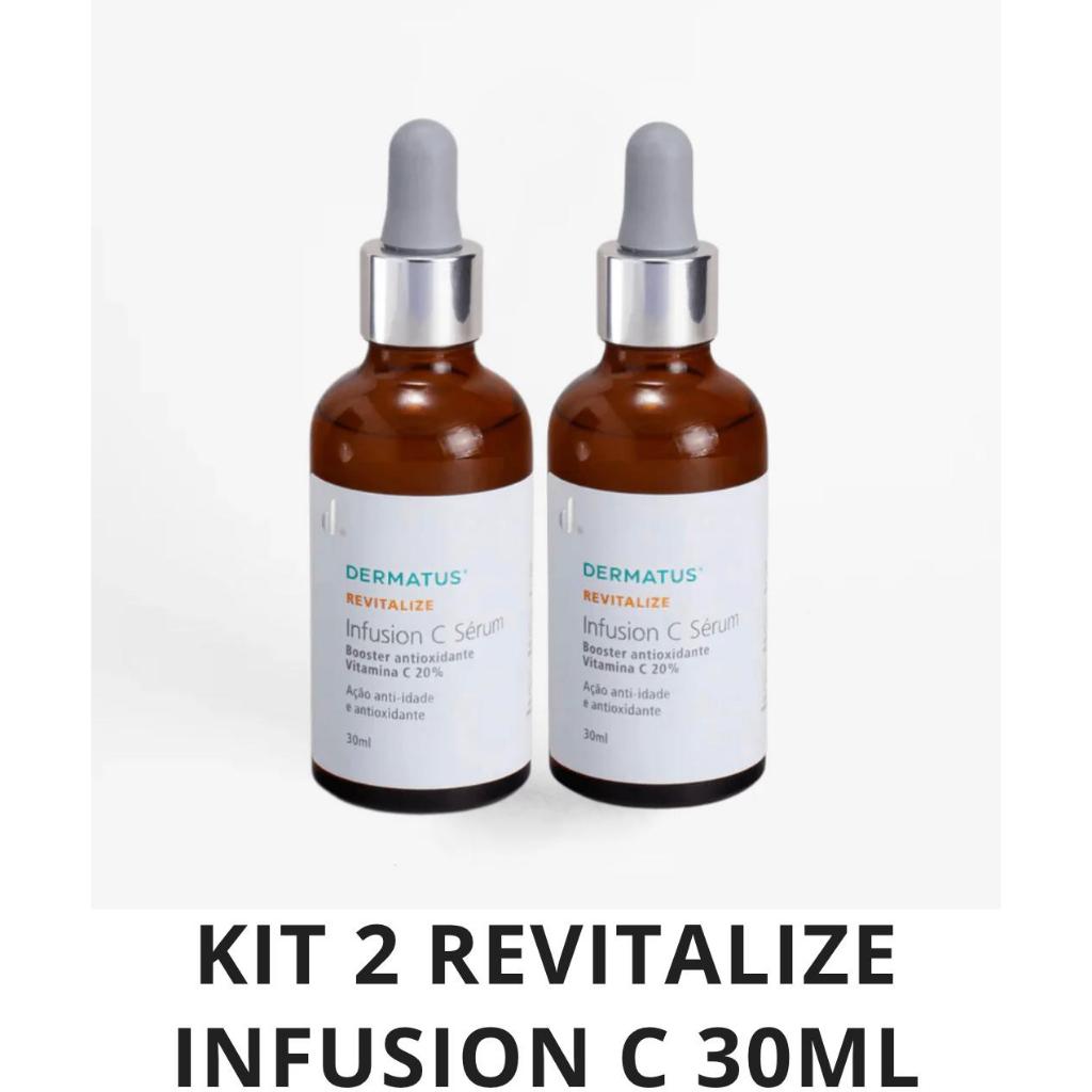 Kit 2 Revitalize Infusion C 30ml Dermatus hidratação da pele linha de expressão cuidados com a pele Booster vitamina c