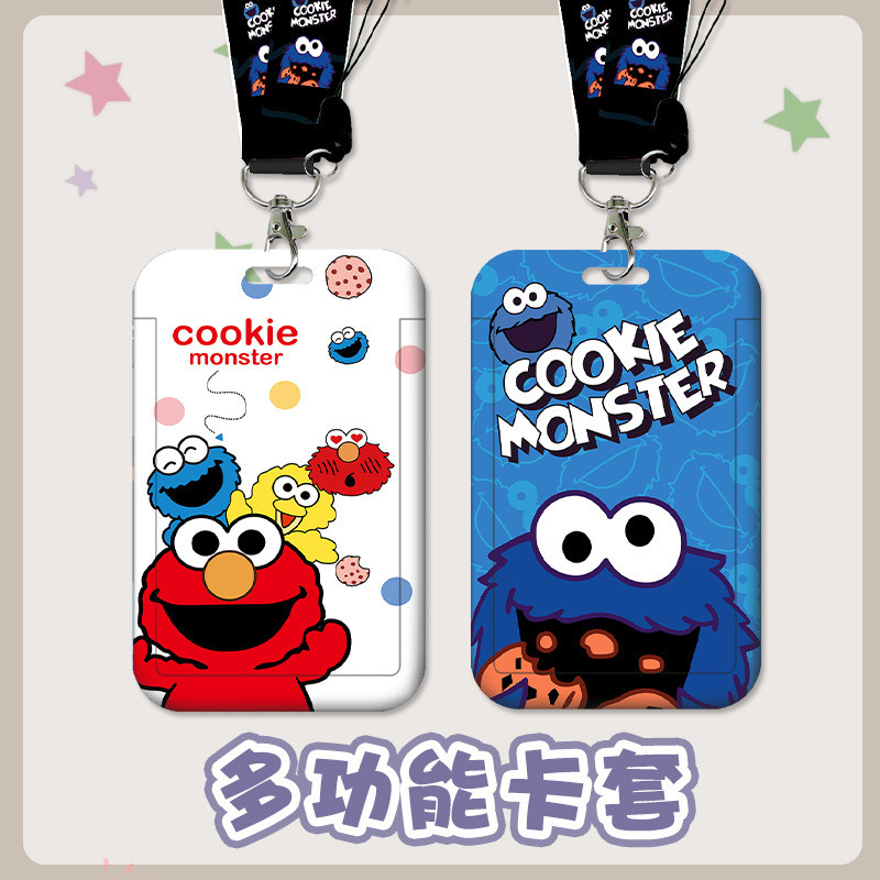 [Estoque pronto] Sesame Street Campus Meal Card Bus Student Card Holder Sheep Chengtong Bank Conexão de cartão de contro