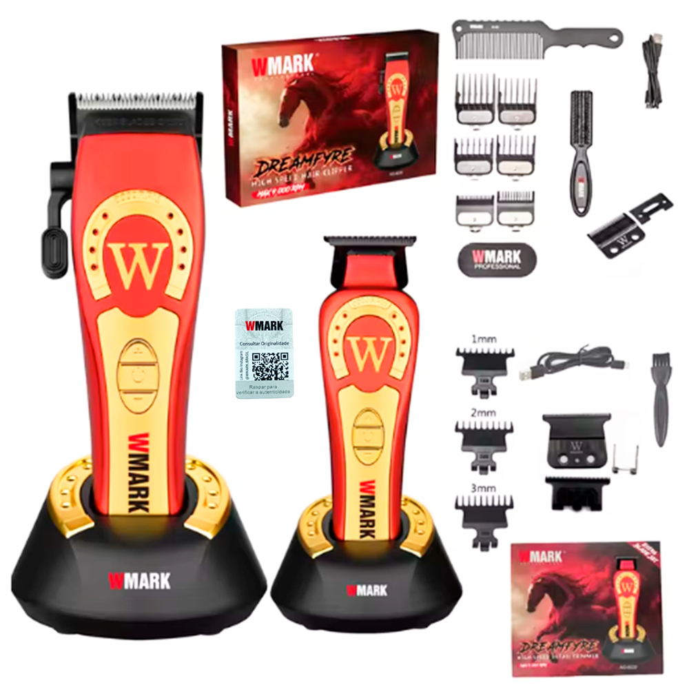 Kit 2 Wmark Ng 8030 Maquina de Corte e Ng 8230 Acabamento Vermelho