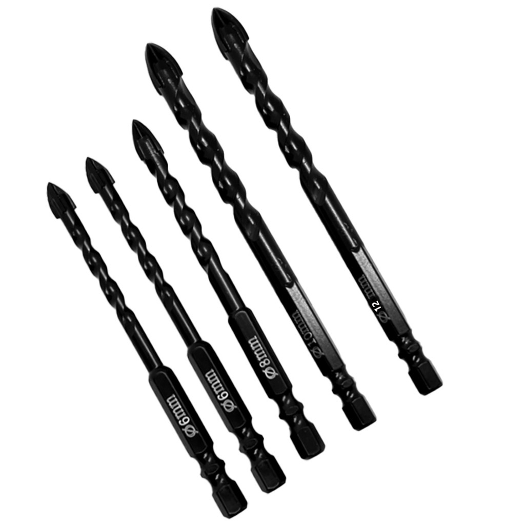 Kit 5 Brocas Eccentric Bit 6-12 mm Multiuso Azul